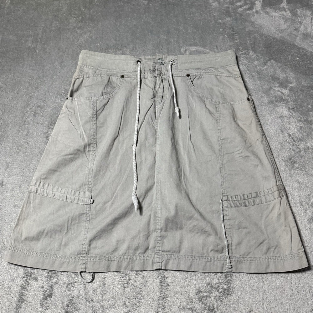 VTG Y2K‎ Oxmo Utility Cargo Skirt Size M Boho Drawstrings Indie Rave